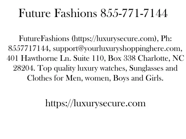 FutureFashions Luxurysecure.com