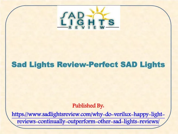 Perfect SAD Lights