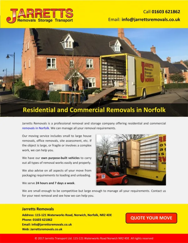 Residential and Commercial Removals in Norfolk