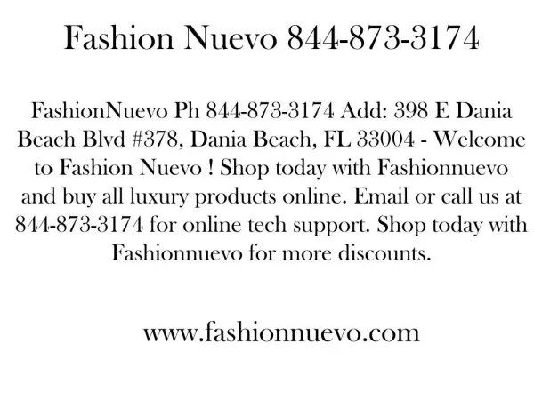 FashionNuevo 398 E Dania Beach Blvd 378, Dania Beach, FL 33004