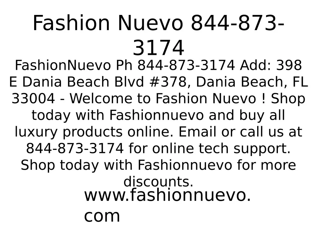 fashion nuevo 844 873 3174 fashionnuevo