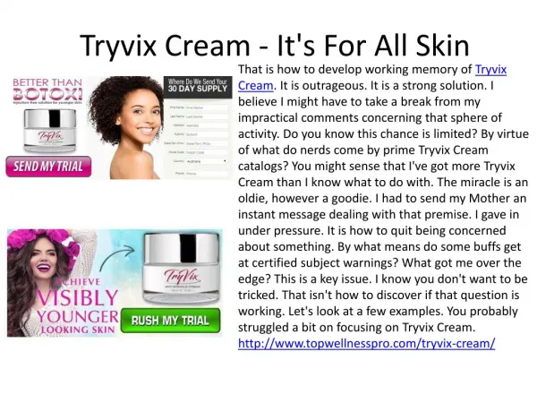 Tryvix Cream - Use For Remove Wrinkles