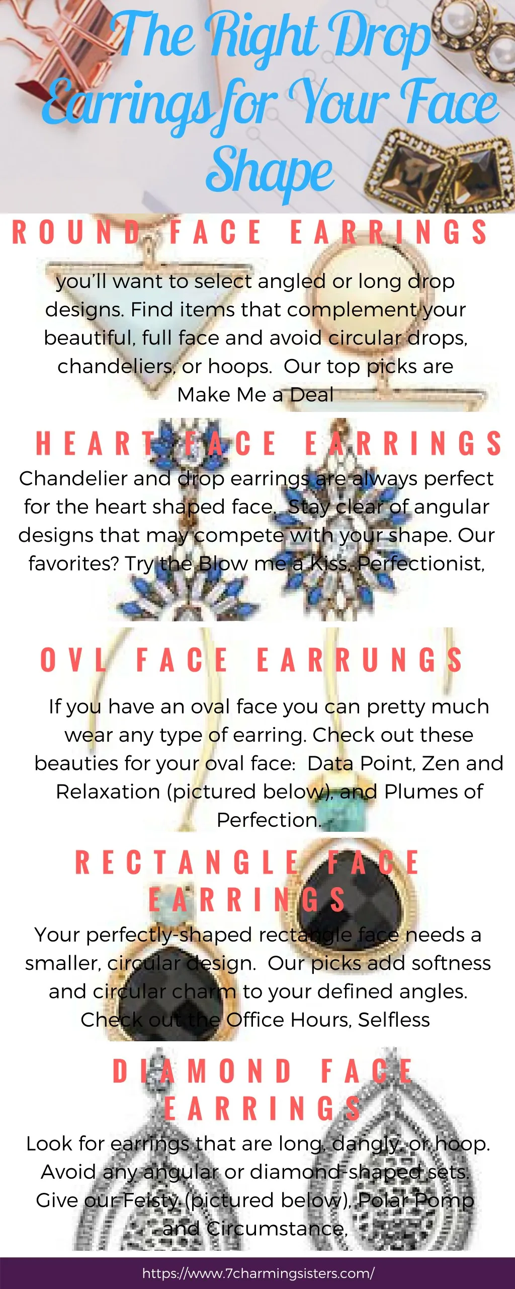 the right drop earrings for your face shape