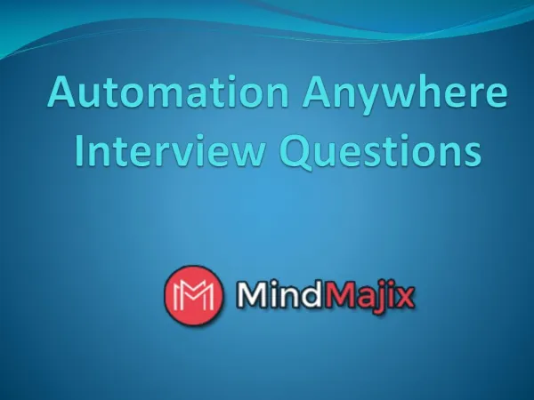 Automation anywhere interview questions by experts