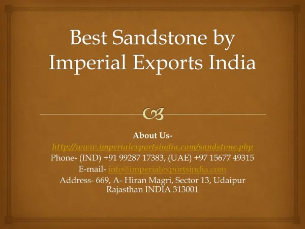 Best Sandstone by Imperial Exports India