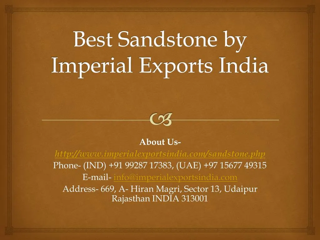 best sandstone by imperial exports india