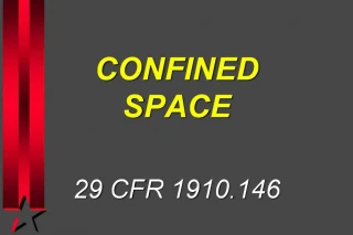 CONFINED SPACE - slide 1
