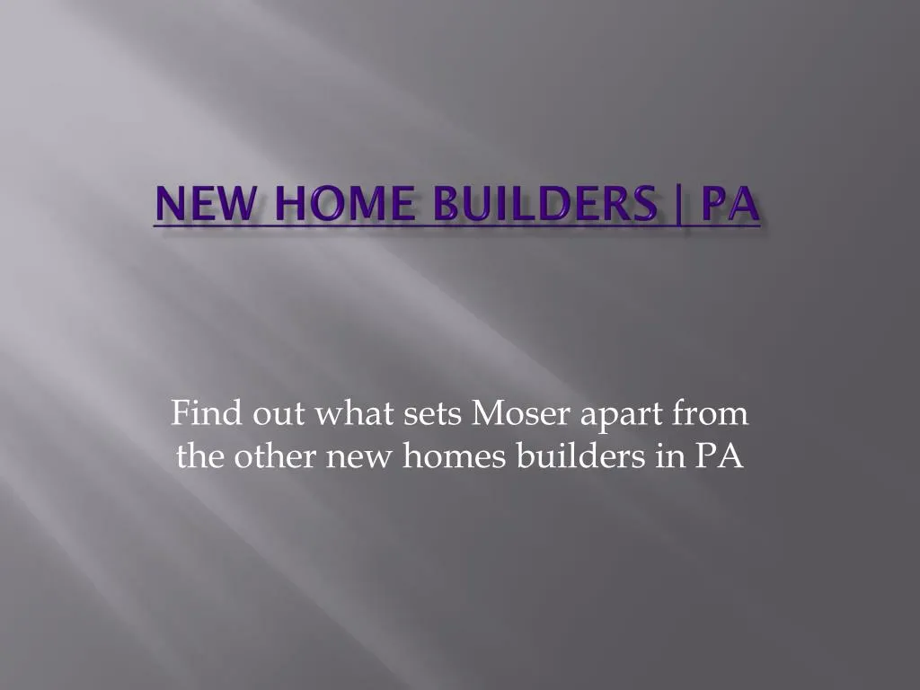 new home builders pa