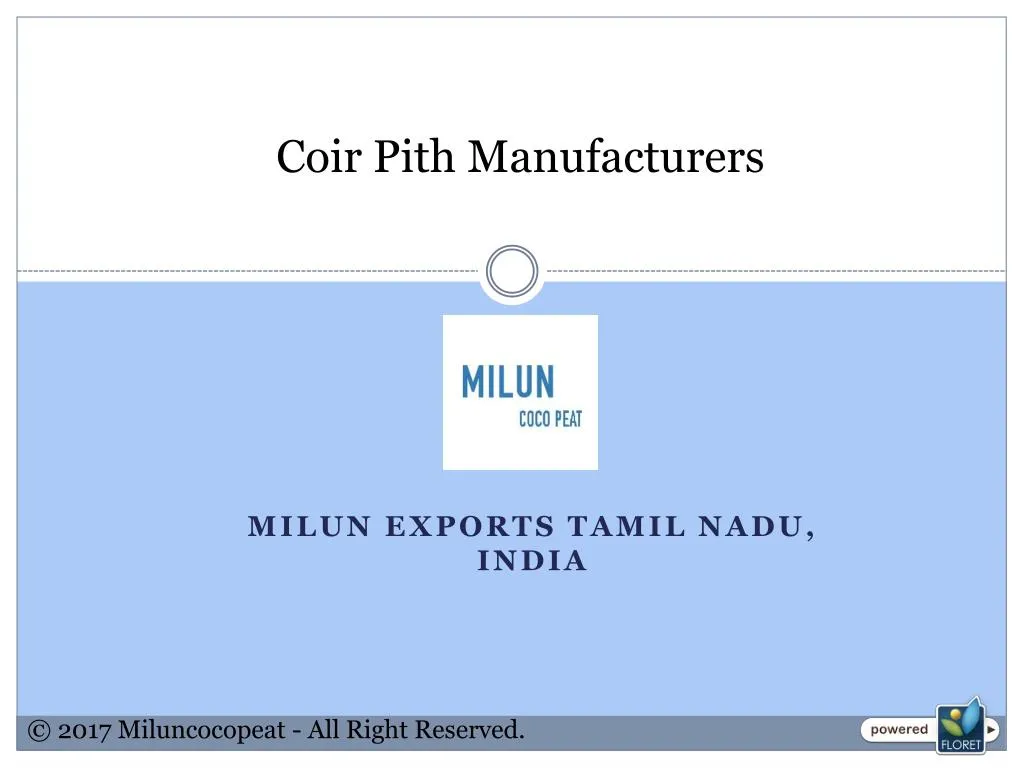 coir pith manufacturers