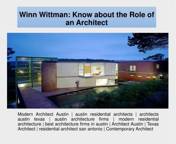 Know about the Role of an Architect