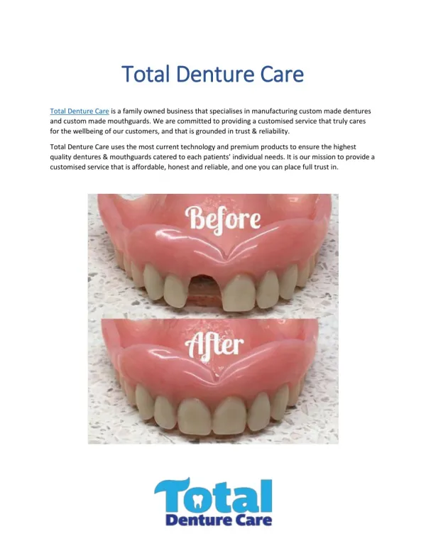 Total Denture Care Perth