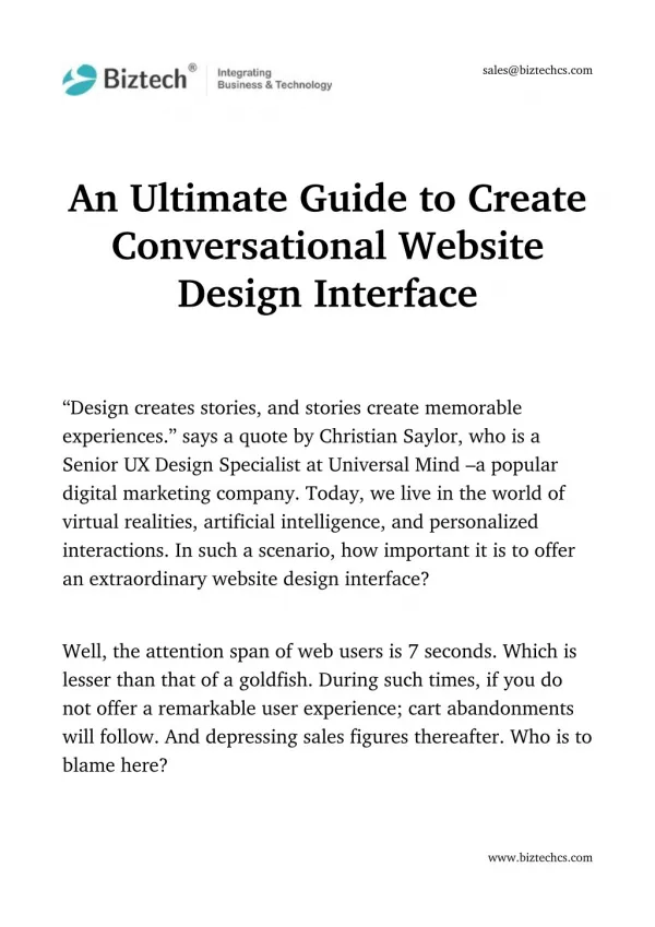 Guide To Create Website Design Interface