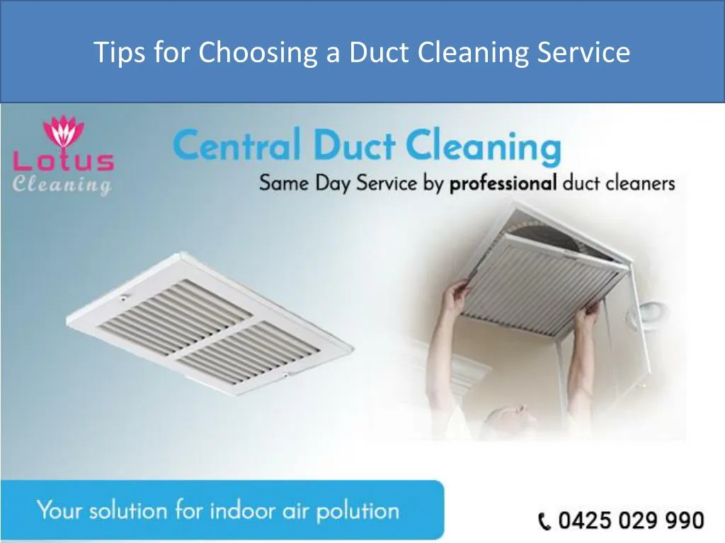 tips for choosing a duct cleaning service