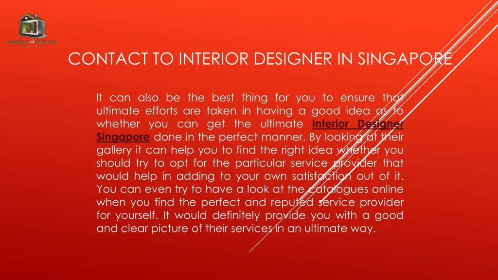 contact to interior designer in singapore