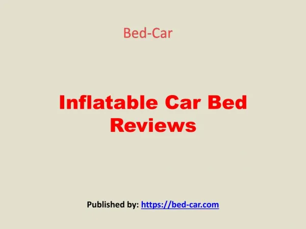 Inflatable Car Bed Reviews