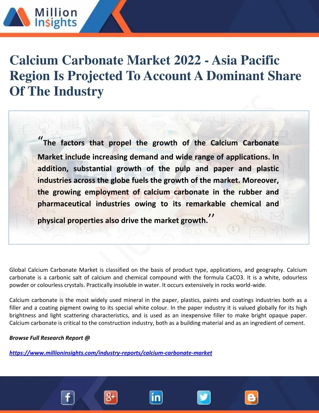 calcium carbonate market 2022 asia pacific region
