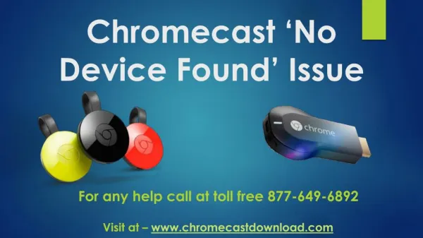 Chromecast ‘No Device Found’ Issue
