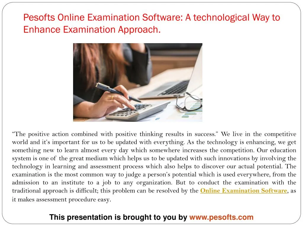 pesofts online examination software a technological way to enhance examination approach
