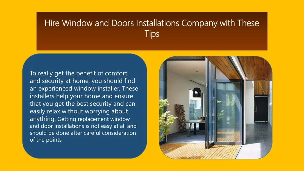 hire window and doors installations company with these tips