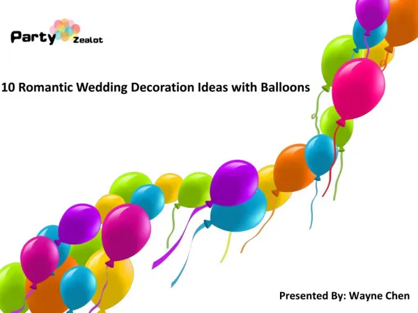 10 Romantic Wedding Decoration Ideas with Balloons - Party Zealot