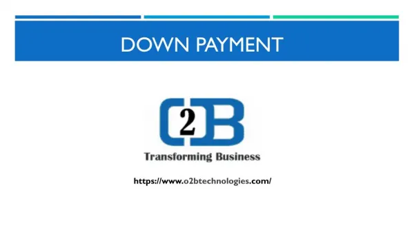 Down Payment Module
