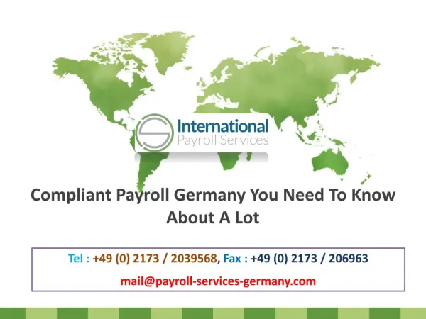 Compliant Payroll Germany You Need To Know About A Lot