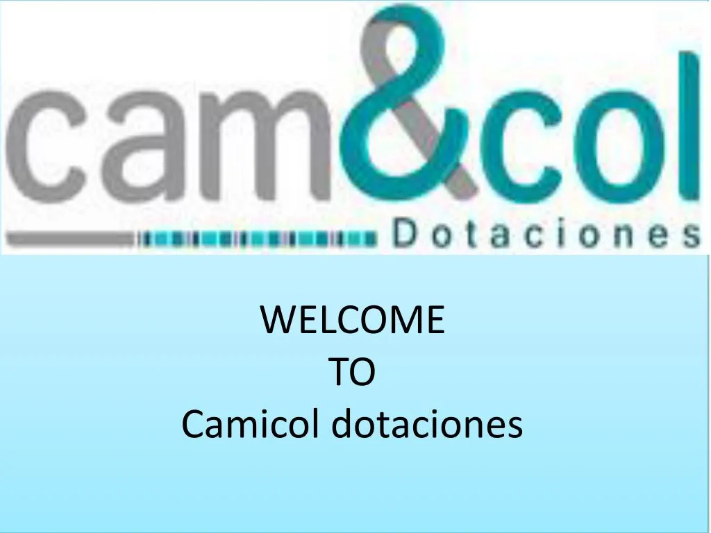 welcome to camicol dotaciones