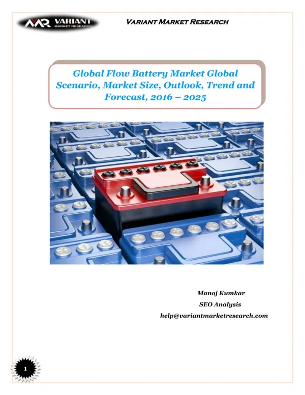 Global Flow Battery Market