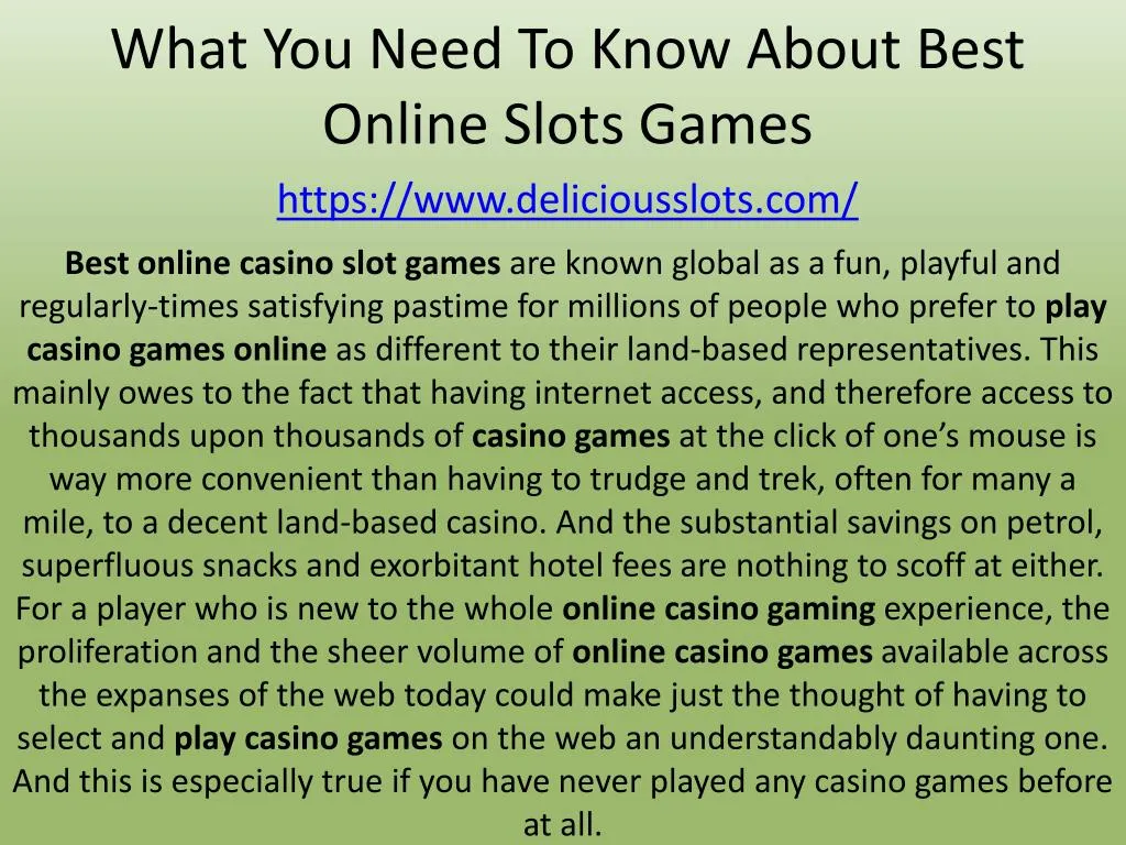 what you need to know about best online slots games https www deliciousslots com