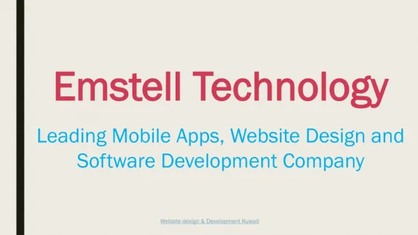 Emstell Technology- Web designing and Website development company in Kuwait