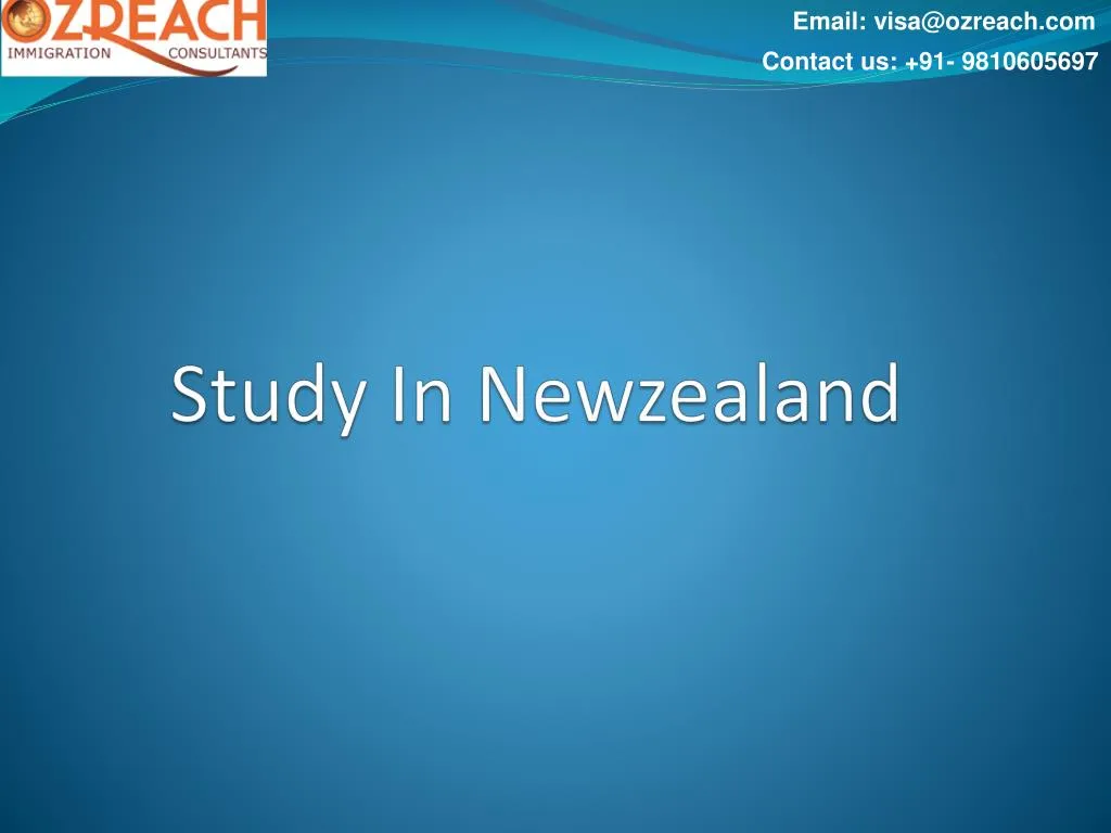 study in newzealand