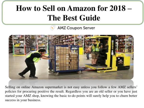 How to Sell on Amazon for 2018 – The Best Guide