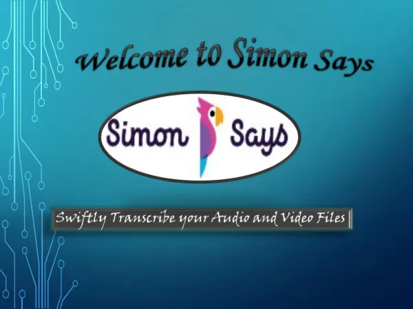 Transcription Online - Simon Says