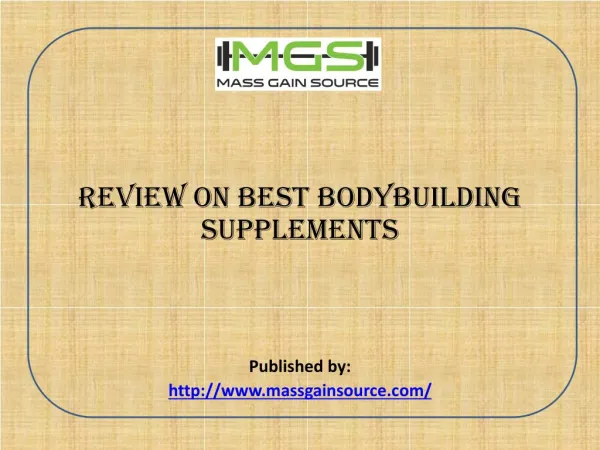 Review on Best Bodybuilding Supplements