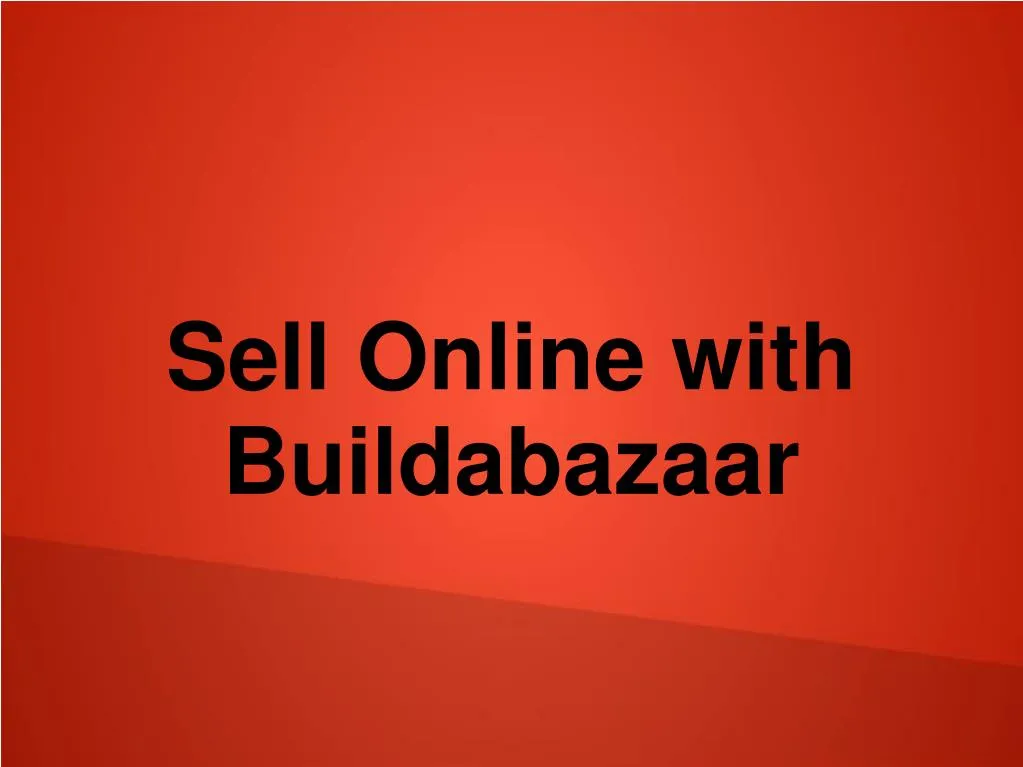 sell online with buildabazaar