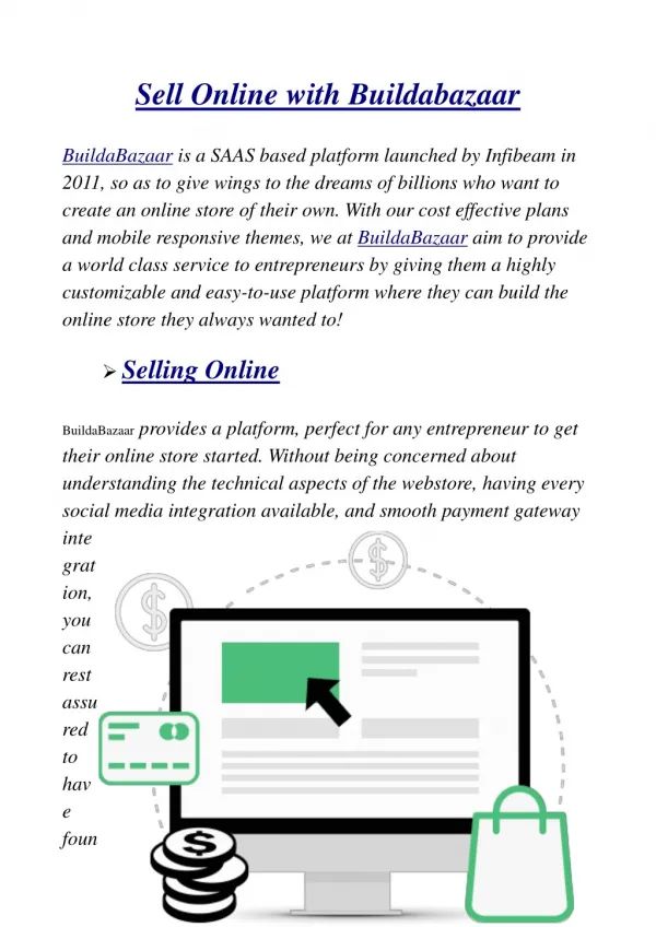 Buildabazaar:- Best Platform To Sell Products Online