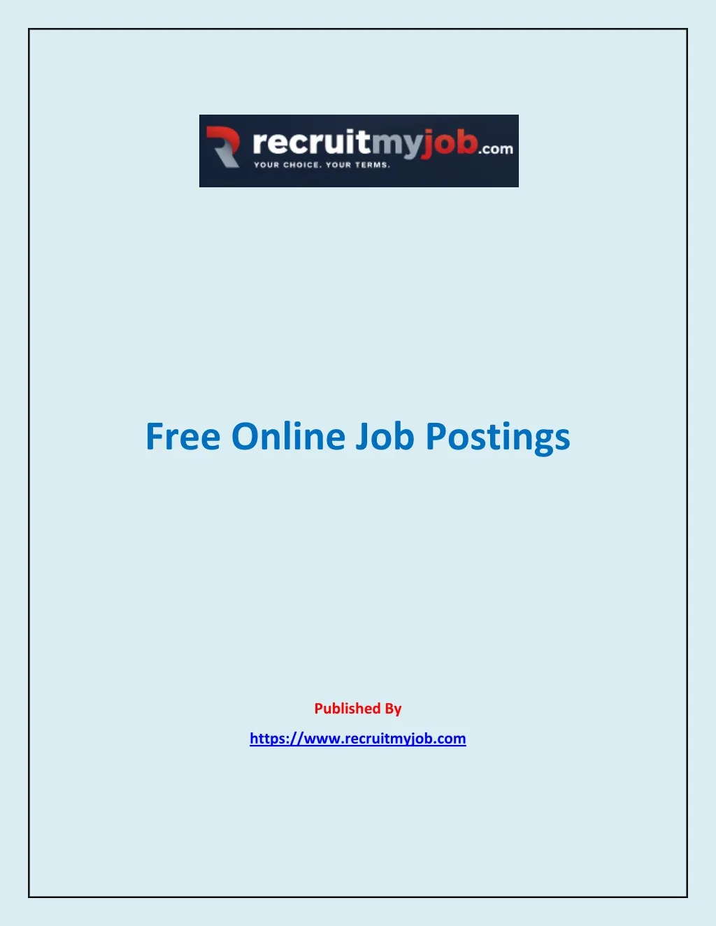 free online job postings