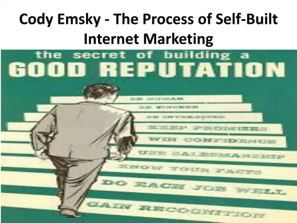 Cody Emsky - The Process of Self-Built Internet Marketing