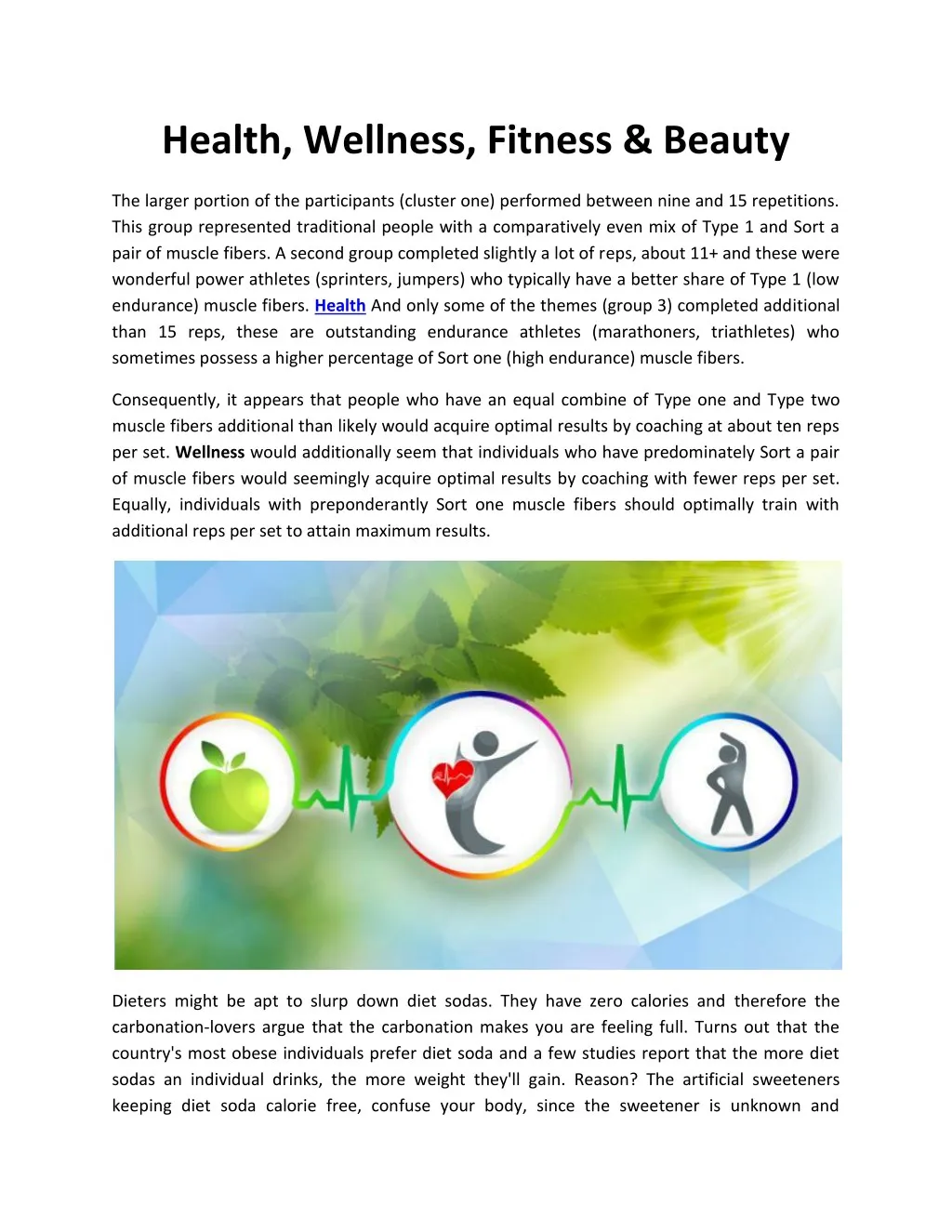 health wellness fitness beauty