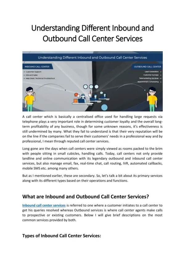 understanding different inbound and understanding