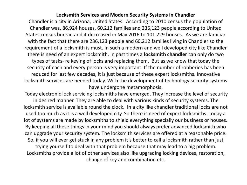 locksmith services and modern security systems