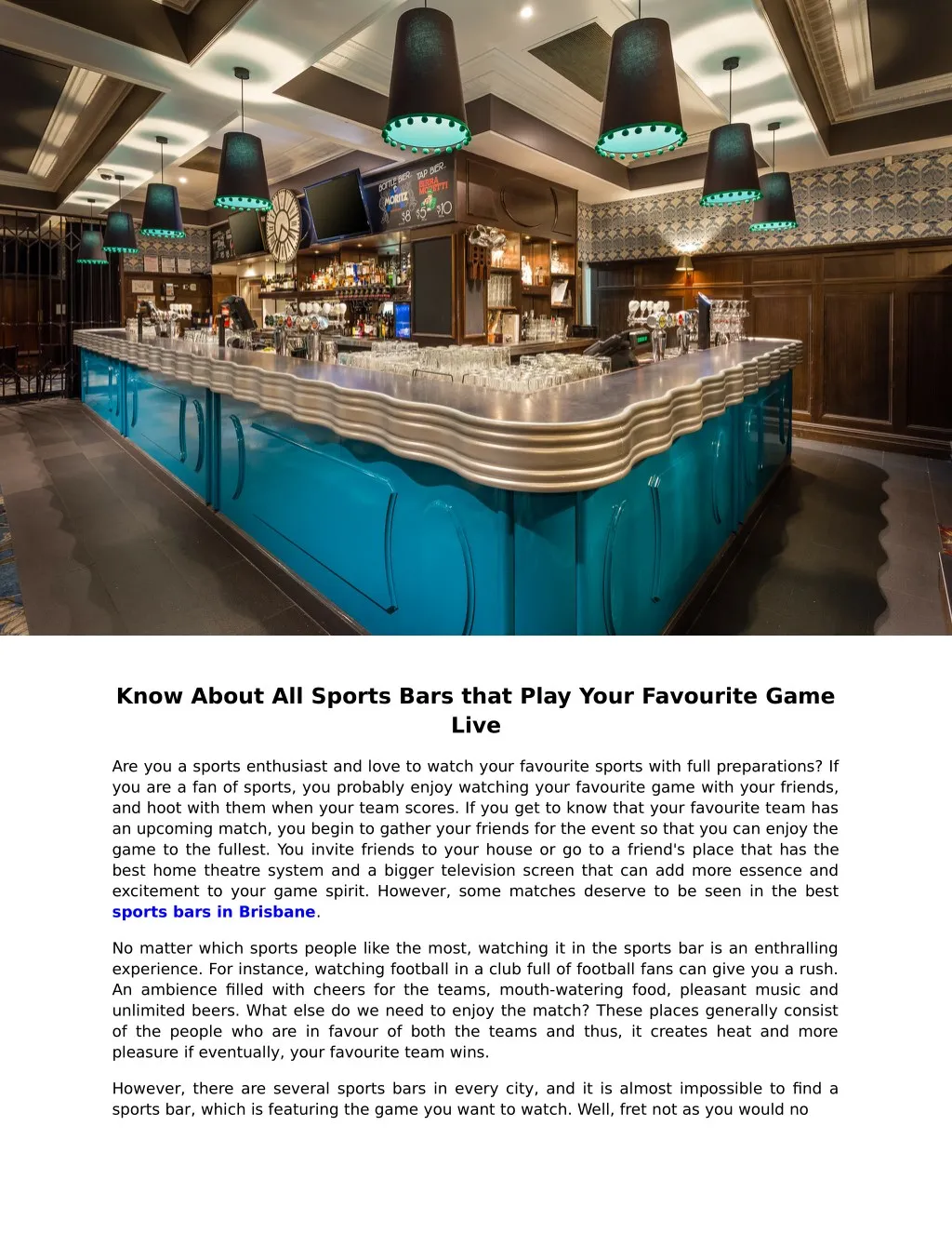 know about all sports bars that play your