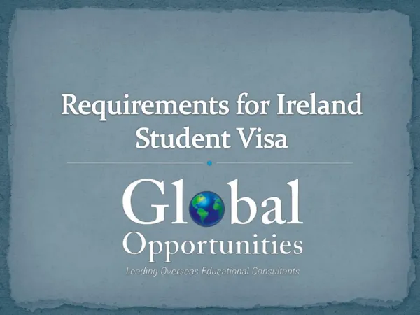 Requirements for Ireland Student Visa