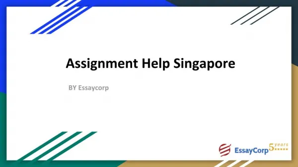 Assignment Help Singapore Get "A" in Your Assignments