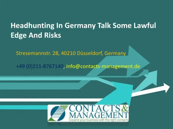 Headhunting In Germany Talk Some Lawful Edge And Risks