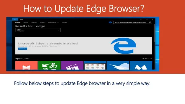 How to Update Edge Browser?