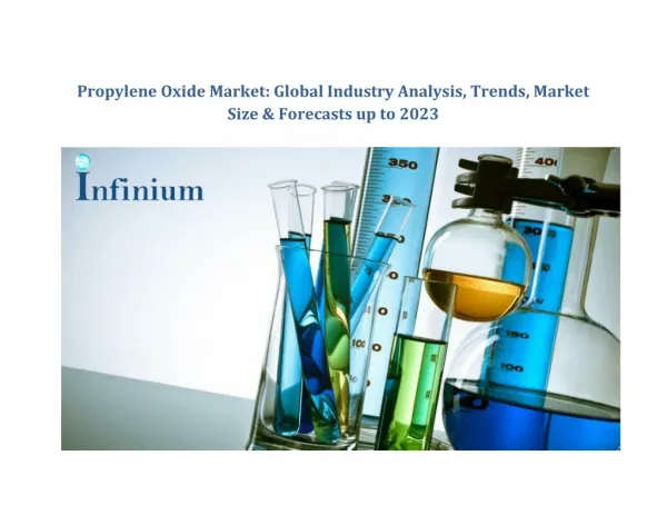 Propylene Oxide Market - Detailed Analysis and Forecast by 2023