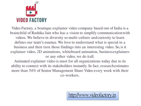 Reliable Explainer Video Company India