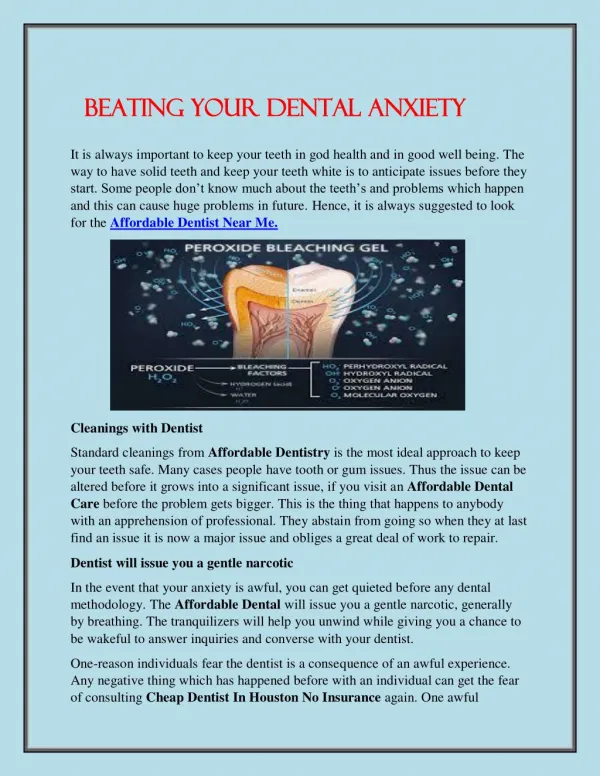 Beating Your Dental Anxiety