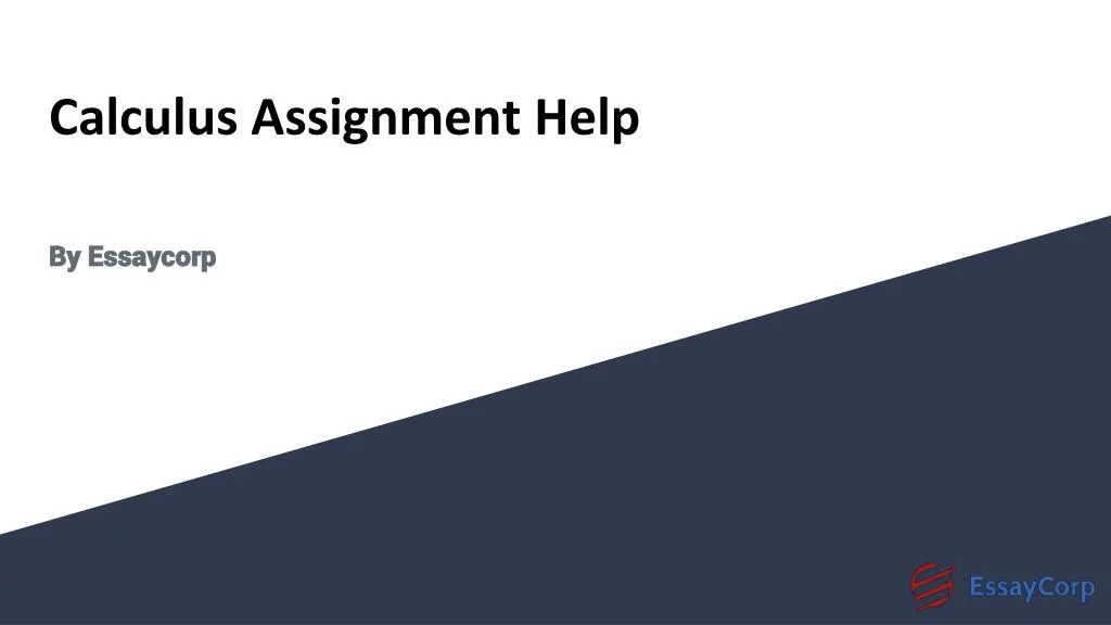 calculus assignment help